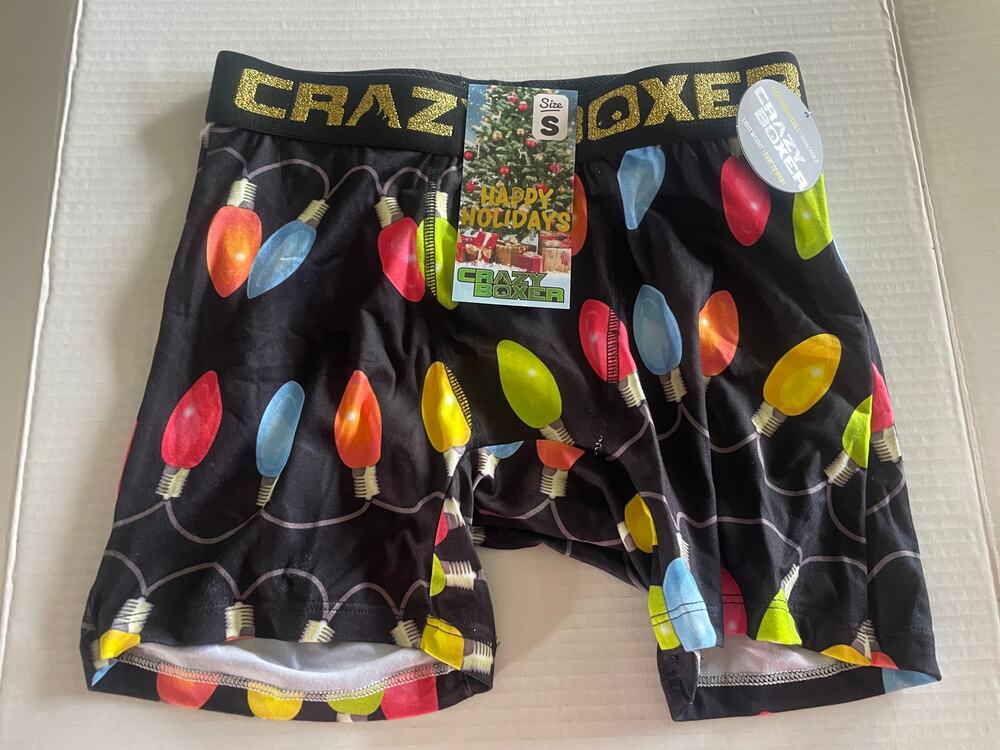 Christmas Lights Men’s Boxer Brief Lounge Wear Underwear Size S NWT